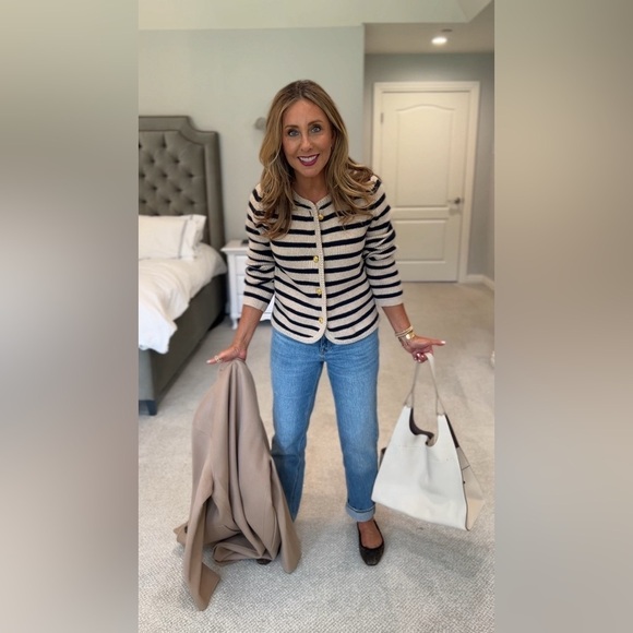 RAG & BONE Nancy Ivory Stripe Sweater XXS - Picture 3 of 14